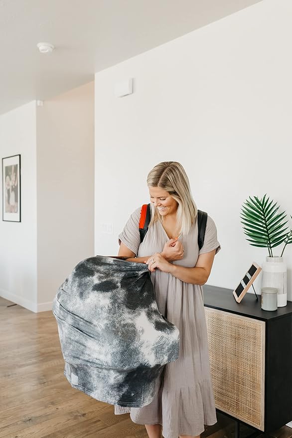 Copper Pearl Multi-Use Cover: Car Seat Covers, Nursing Cover, and Stroller Cover for Sun - Stretchy Fabric, All-Season Use, Stylish Designs, Easy Access for Moms - Thrasher