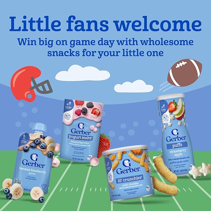 Gerber Baby Snacks Yogurt Melts, Mixed Berries, 1 Ounce (Pack of 7)