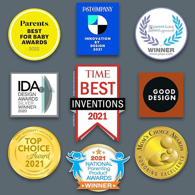 Chicco Duo 5oz. Hybrid Baby Bottle with Invinci-Glass Inside and Plastic Outside | Dishwasher, Bottle Warmer, and Electric Sterilizer Safe | Intui-Latch Nipple | Clear/Grey