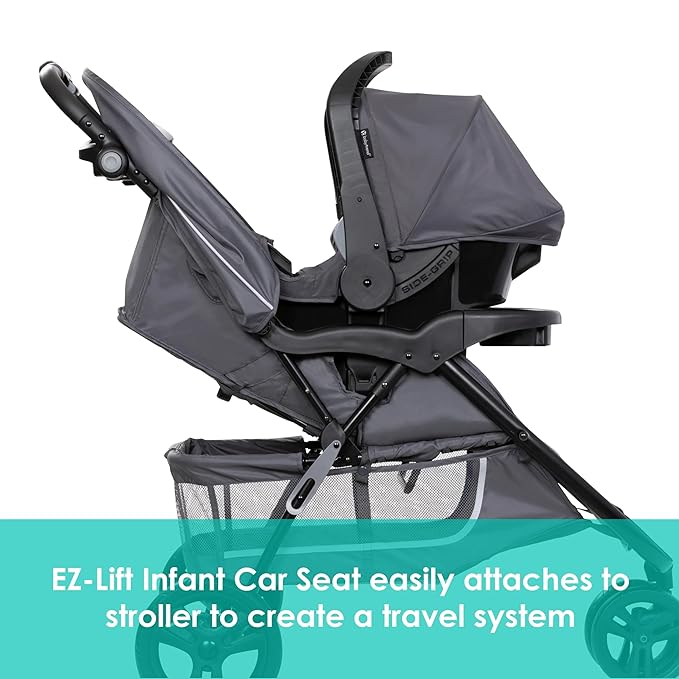 Baby Trend Stroller and EZ-Lift Infant Car Seat, EZ Ride Travel System, Dash Grey