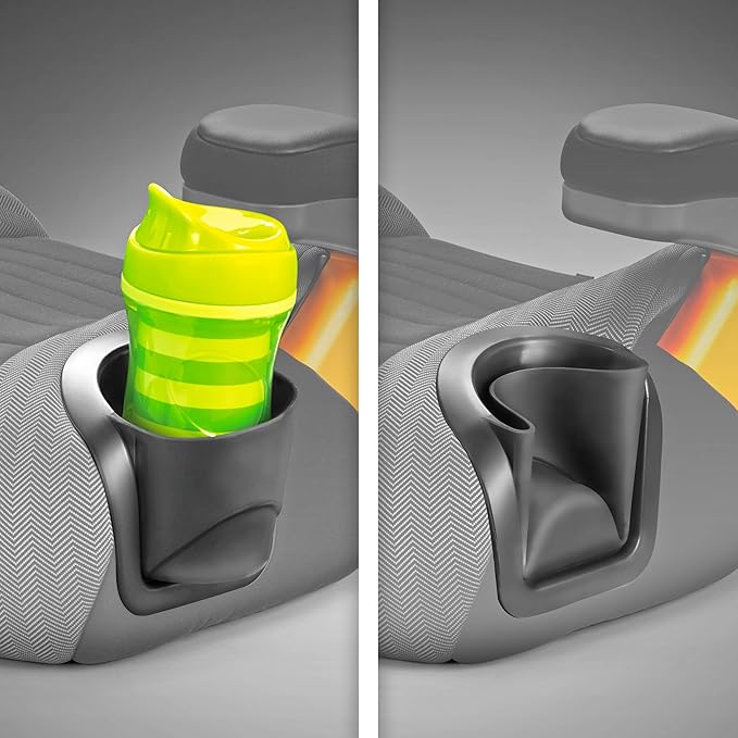 Chicco GoFit Plus Backless Booster Car Seat with Latch Attachment and Quick-Release Latch Removal, Travel Booster Seat for Car, Portable Car Booster Seat for Children 40-110 lbs. | Vivaci/Pink