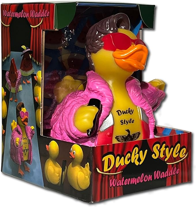 CelebriDucks - Ducky Style - Watermelon Waddle - Floating Rubber Ducks - Collectible Bath Toy Gift for Kids & Adults of All Ages
