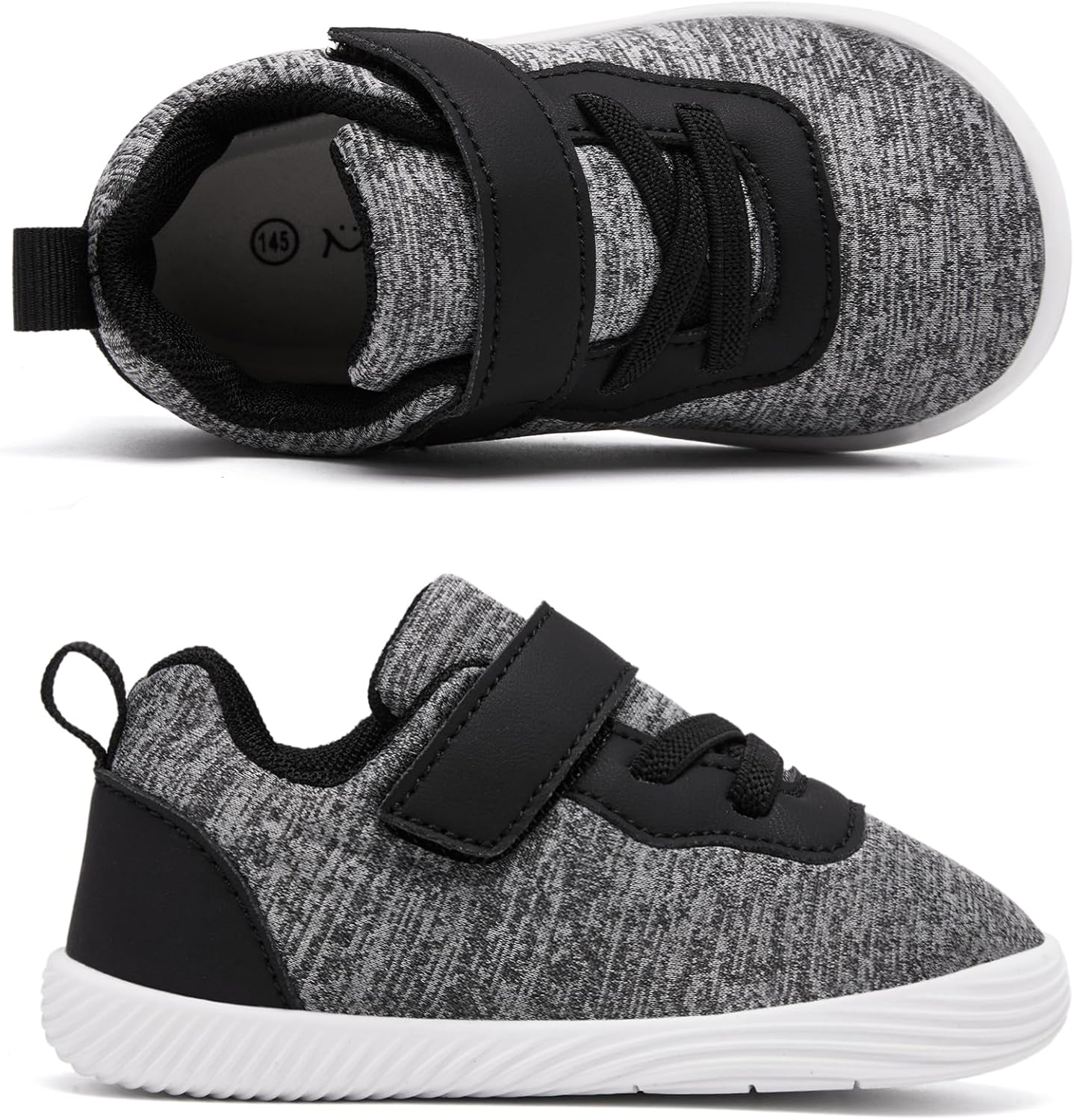 MORENDL Toddler Sneakers Baby Boys & Girls Barefoot Shoes Lightweight Breathable Walking Running Tennis Athletic Sport Shoes