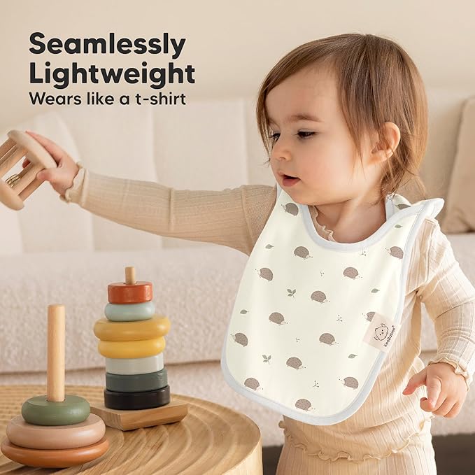 8-Pack Baby Bibs for Boys, Girls - Pullover Bibs for Drooling Teething Baby Girl & Boy Toddler, Newborn, Soft & Absorbent, Cute Colors, Large Torso Coverage Keep Infant Clean & Dry (Prairie)