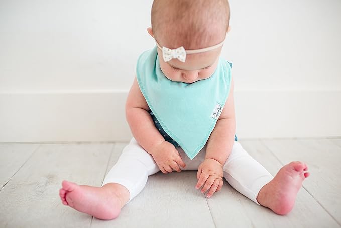 Copper Pearl Baby Bandana Drool Bibs for Drooling and Teething 4 Pack Gift Set Jewel, Soft Set of Cloth Bandana Bibs for Any Baby Girl or Boy, Cute Registry Ideas for Baby Shower Gifts