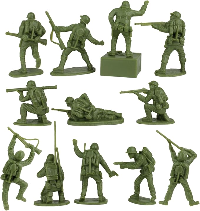 BMC WW2 Iwo Jima US Marines Plastic Army Men - 36 American Soldier Figures