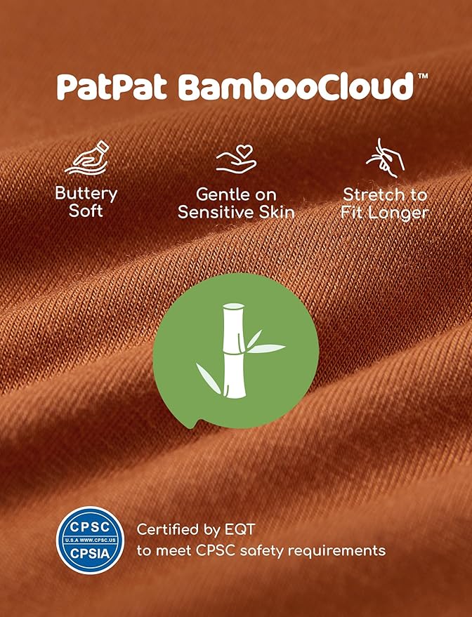 PATPAT Baby Bodysuits - Soft Viscose Made from Bamboo - Long Sleeve Funny for Boys and Girls -Newborn Infant Toddler Clothes