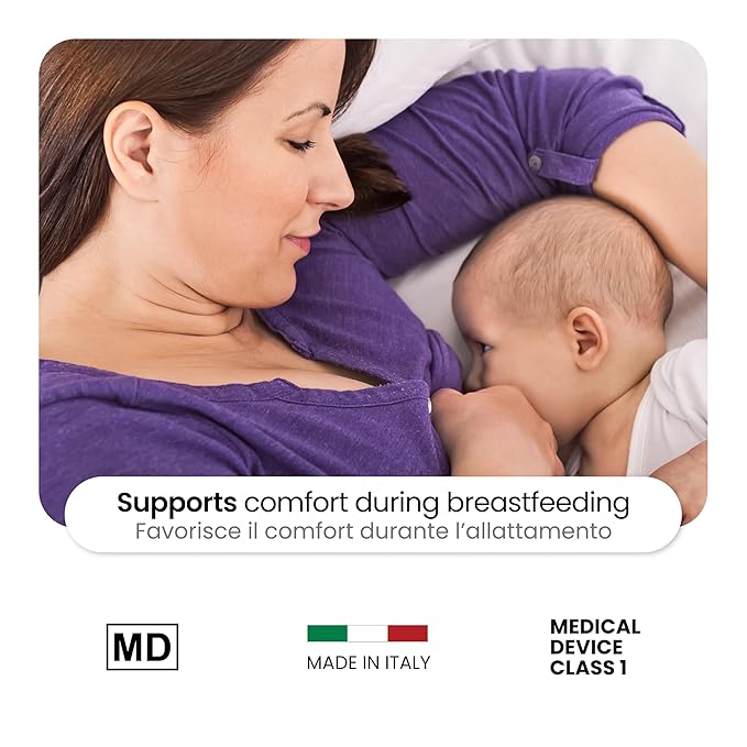 Original Italian Silver Nursing Cups - Nipple Shields for Breastfeeding - Helps Soothe and Protect Sore Nipples - Dermatologically Tested - Medical Device FDA-Registered (XL)