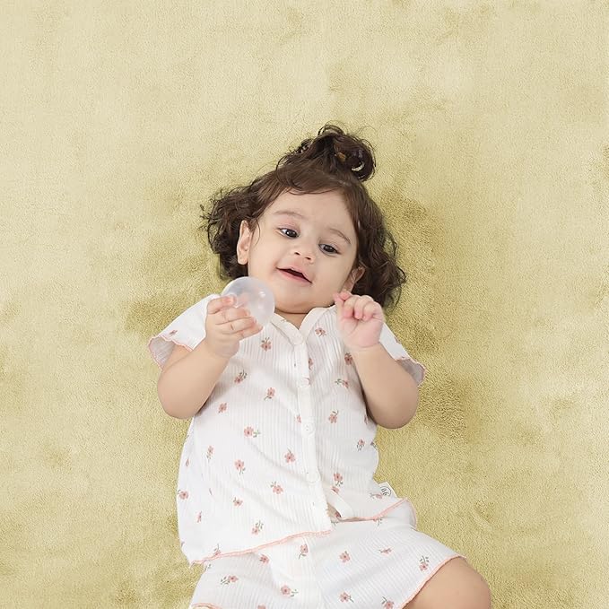 1.3" Thick Baby Floor Play Mat 50x50, Basic Padded Foam Mat for Tummy Time Crawling, Non Slip Cushioned for Babies Toddlers Infants Kids (Cream)