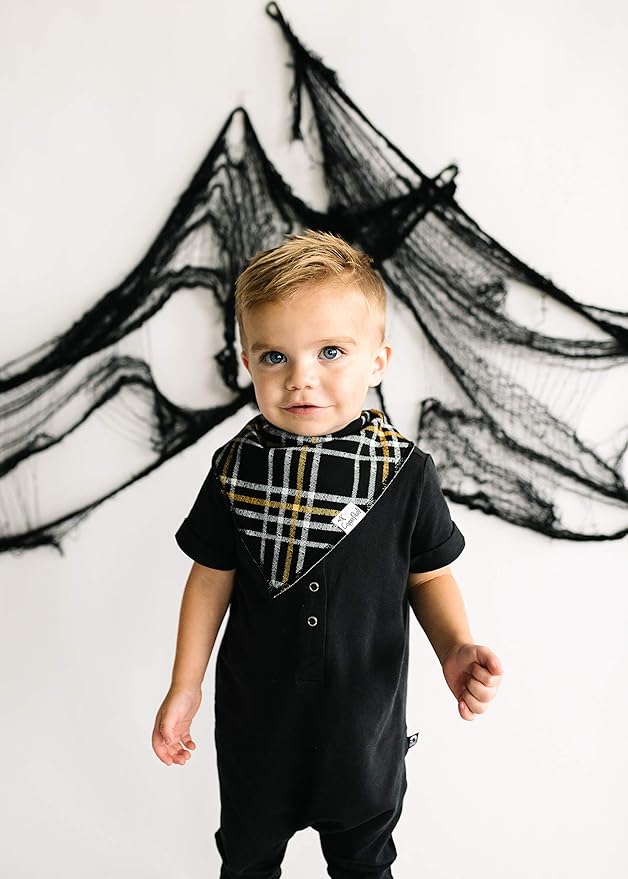 Copper Pearl 4 Pack Soft Cotton Baby Bibs for Drooling and Teething, Absorbent Drool Bibs for Baby Girl and Boy, Adjustable to Fit Newborns to Toddlers, Tons of Styles (Patch)