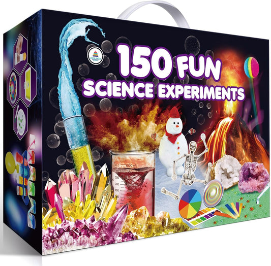 UNGLINGA 150 Experiments Science Kits for Kids Boys Girls, S.T.E.M Kit Toys Gifts Ideas Birthday Christmas, Chemistry Break Geodes, Volcano, Physics Educational Activities Project