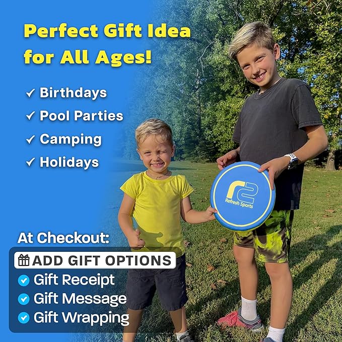 Soft Disc Flying Toy - Doesn't Hurt to Catch - Best Stocking Stuffers For Kids & Adults All Ages - Gifts for Boys & Girls 4 5 6 7 8 9 10 11 12 13 + Year Old Boy - Beach Toys For Kids Outdoor Games