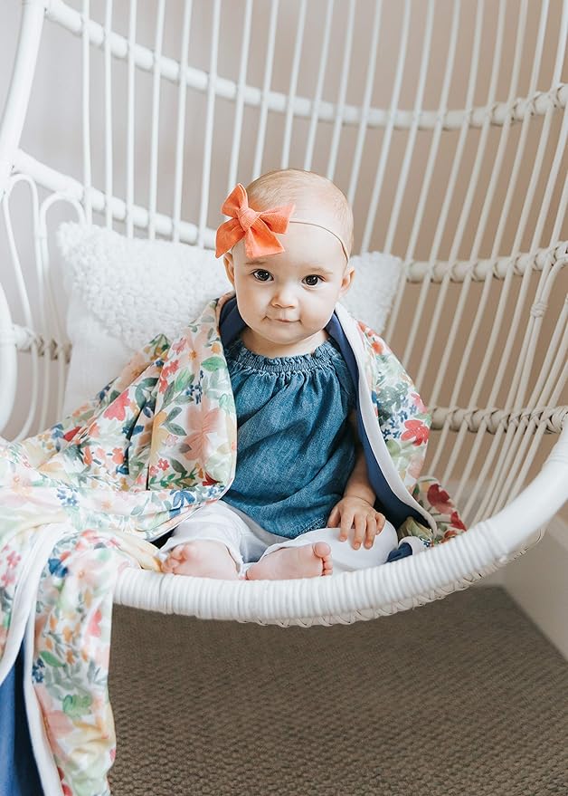 Copper Pearl Three-Layer Baby Blanket: Soft Baby Quilts for Boys and Girls | Breathable, Cozy, Toddler Blanket | Baby Quilt for Newborns | 46x46 Premium Polyester/Rayon | Lark