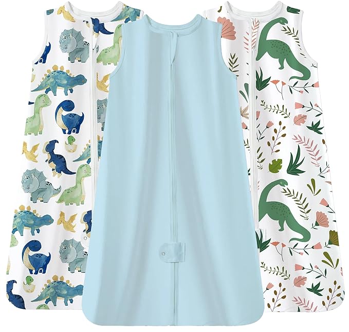 TotAha Sleep Sack 12-18-24 Months 3 Pack, Buttery Soft, Safe Wearable Blanket Baby, Sleeping Bag for Baby with 2-way Zipper, 0.5 TOG