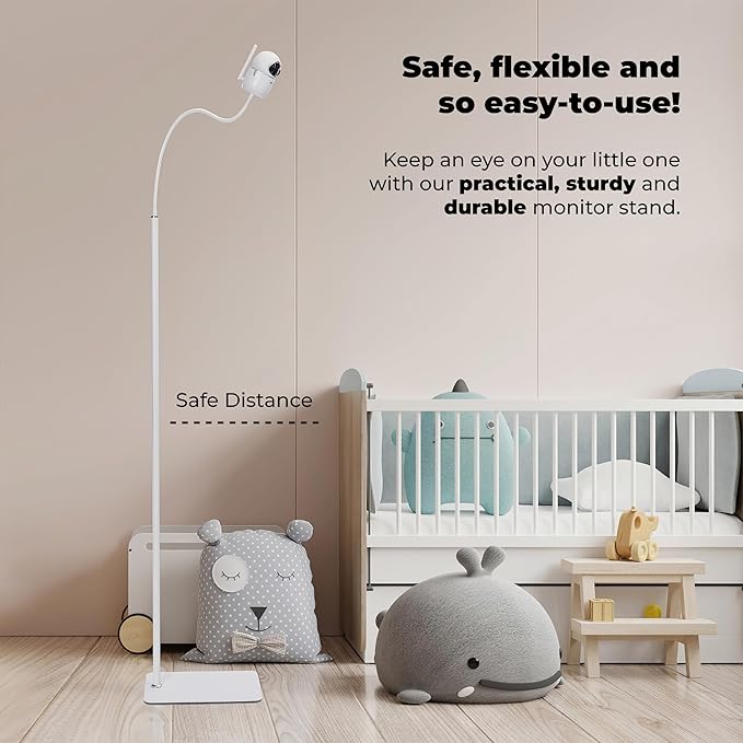 GOOZIE Baby Monitor Floor Stand Holder Compatible with Universal Camera Models Hellobaby HB6550/ HB65/ HB66/ HB248, Infant Optics DXR-8 Pro, Nanit Pro Flex Stand, Vtech VM901/ VM819/RM7764, Momcozy