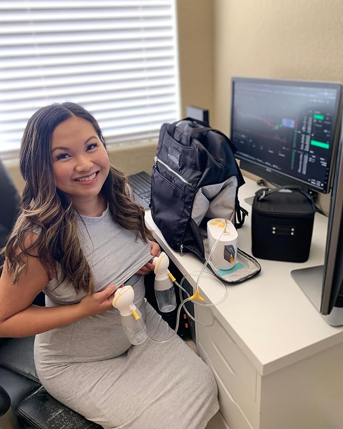 Sarah Wells Kelly Breast Pump Backpack & Tote - Insulated Pocket, Laptop Sleeve & Easy-Clean Design, Fits All Pumps, Diaper Bag for Moms (Black)