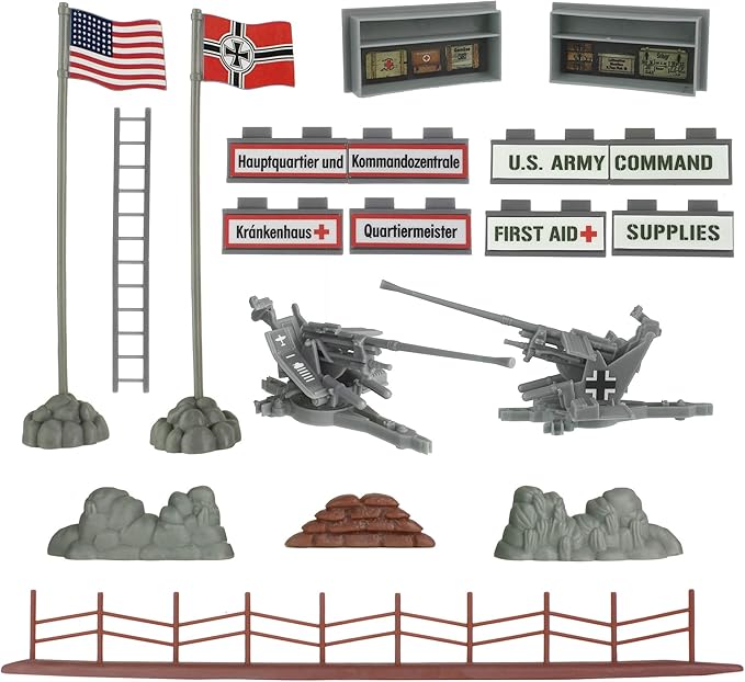 BMC WW2 Secret Stronghold - 36pc Plastic Army Men German Bunker Playset