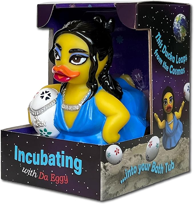 CelebriDucks - Ducka Leapa - Incubating with Da Eggy - Floating Rubber Ducks - Collectible Bath Toy Gift for Kids & Adults of All Ages