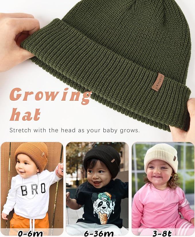 FURTALK Toddler Beanie Baby Boys Girls Beanies Kids Winter Hats Children Knit Warm Caps