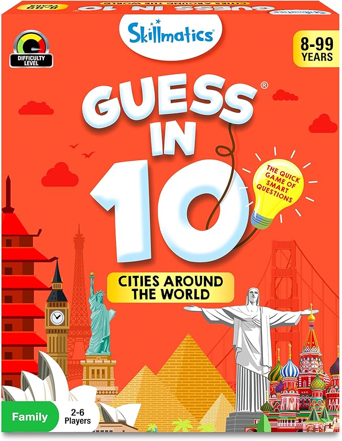 Skillmatics Guess in 10 Cities Around The World, Educational Travel Toys for Boys, Girls, and Kids Who Love Card Games, Board Games, Geography and History, Gifts for Ages 8, 9, 10 and Up