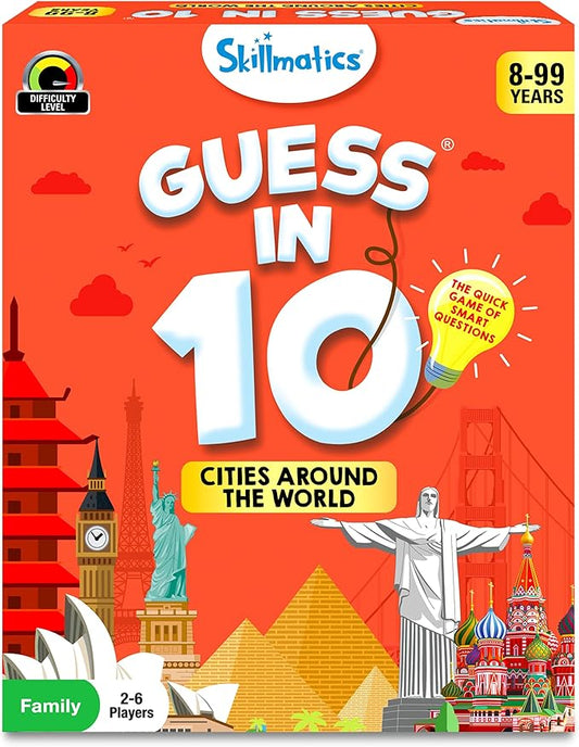 Skillmatics Guess in 10 Cities Around The World, Educational Travel Toys for Boys, Girls, and Kids Who Love Card Games, Board Games, Geography and History, Gifts for Ages 8, 9, 10 and Up