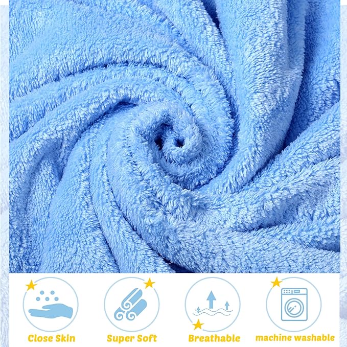 Chumia 6 Pack Baby Bath Towel Coral Fleece Soft Absorbent Newborn Hooded Towel for Kid 30 x 30 Inch Toddler Bath Blanket for Babies Infant Shower Gift(Multicolor)