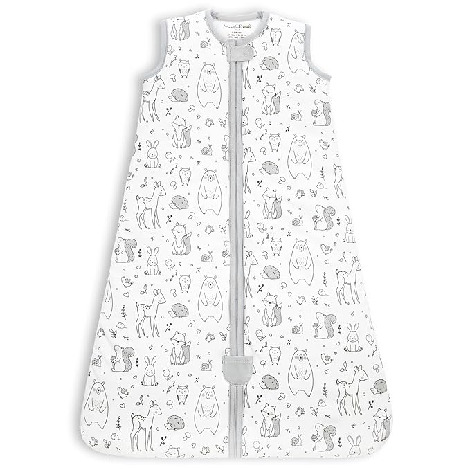 Mama Cheetah Baby Sleep Sack 2.5 TOG, Winter Baby Sleeping Bag with 2-Way Zipper, Organic Cotton Swaddle Transition Wearable Blanket for Boy Girl Infant Toddler, 24-48 Months, 1-Pack