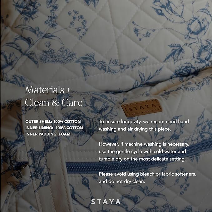 Staya Quilted Duffle Bag - Perfect Travel Companion, Quilted Weekender Bags for Women, (Coastal Grandma)
