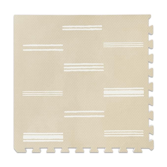 Lillefolk Baby Play Mat – 6x8ft Old White | Soft Non Toxic Premium Foam Mat for Tummy Time, Crawling & Playroom – Waterproof Mat for Babies & Toddlers (12 Tiles)