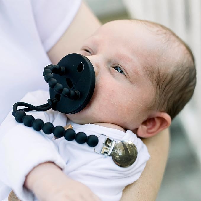 Ryan & Rose Cutie PAT Pacifier Teether (Slant, Black)