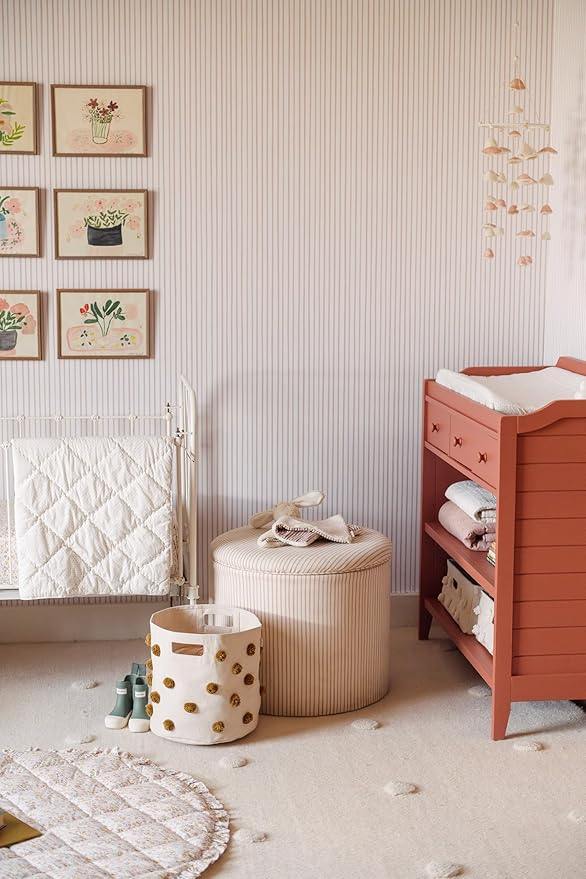 Pehr Classic Wool Felt Mobile, Floret | Handmade Nursery Décor | Includes Gift Box | Ethical & Enchanting | 28” x 9”