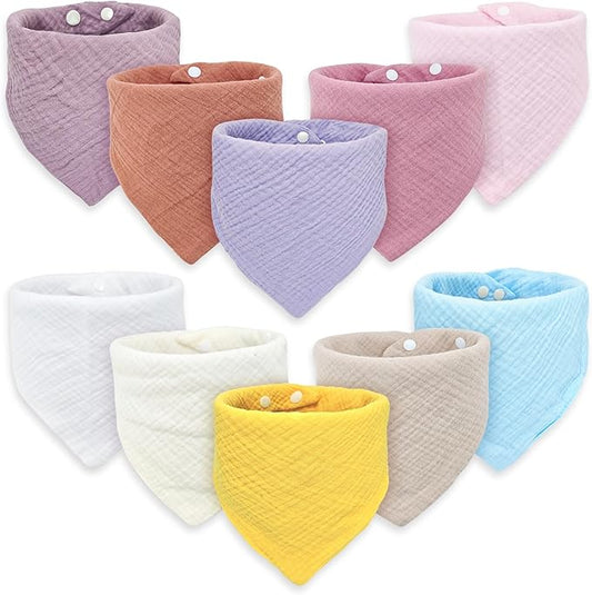 Baby Bibs Muslin Drool Teething Drooling Bibs for Baby Girl Boy Muslin Cotton