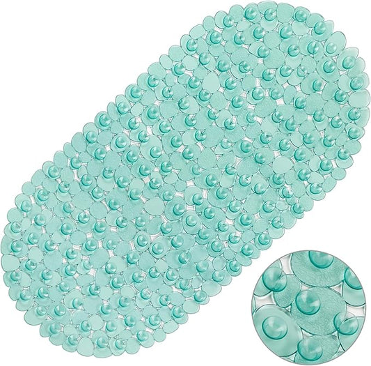 Vannokor Bath Mats for Bathroom Tub 27x14 Inch,Bath Mat for Tub Feels Great on Tired Feet, Friendly Machine Washable Shower Tub Mats with 167 Big Suction Cups,Shower Mat,Bath Tub Mat,Green