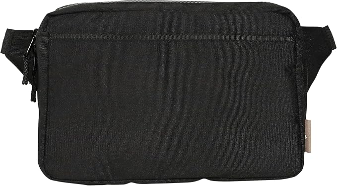 Red Rovr Everyday Joey Belt Bag | Organization & Zipper pockets |Adjustable Strap for All Ages (Black)