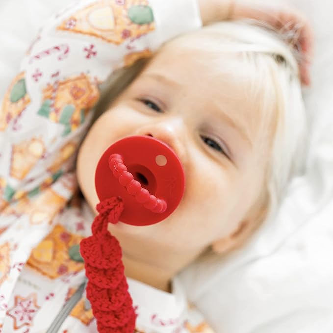Ryan & Rose Cutie PAT Pacifier Teether (Slant, Red)