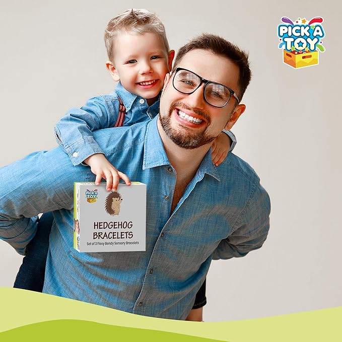 Fidget Sensory Toys Set, 3 Acupressure Fidgets Quiet Metal Bracelets for Boys and Girls, Children 5+, Perfect for School Sensory Desk Games