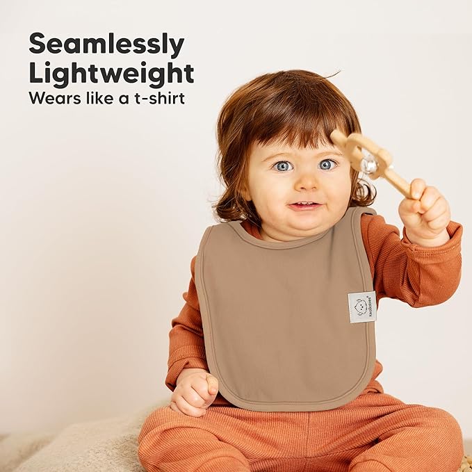 8-Pack Baby Bibs for Boys, Girls - Pullover Bibs for Drooling Teething Baby Girl & Boy Toddler, Newborn, Soft & Absorbent, Cute Colors, Large Torso Coverage Keep Infant Clean & Dry (Roarsome)