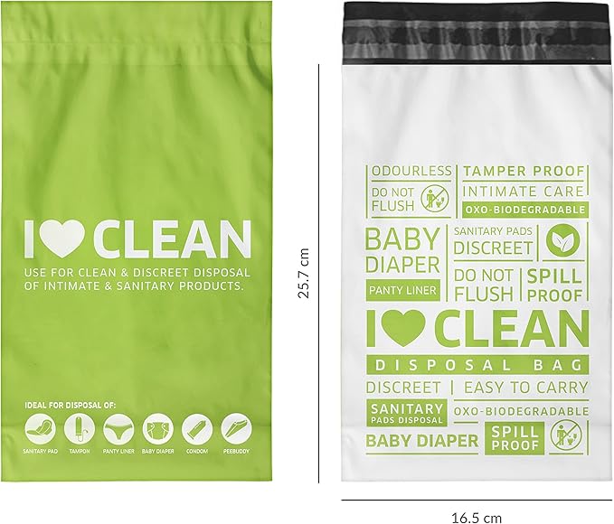 Bodyguard Baby Diaper Disposable Bags - 15 Bags | Odor Sealing for Diapers, Food Waste, Pet Waste, Sanitary Product Disposal | Durable and Unscented