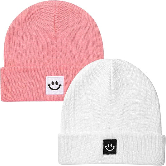 2Pack Baby Beanie Knit Toddler Hat for Girls Boys 0-8 Years