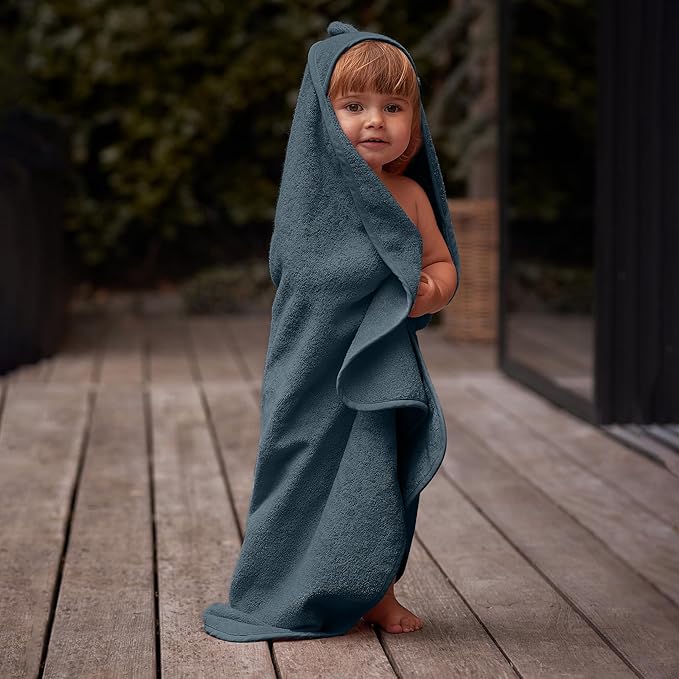 Baby Hooded Towel – Organic Cotton Baby Bath Towels – Baby Towels, Baby Bath Towels for Baby Boy, Baby Girl, Large 32" x 32" Super-Soft and Absorbent Baby Towels for Newborn (Dino - Tradewinds)