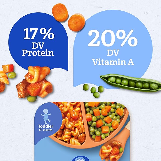 Gerber Mealtime for Toddler Spiral Pasta in Turkey Meat Sauce with Side of Green & Yellow Beans, 6.67 Ounce (Pack of 8)