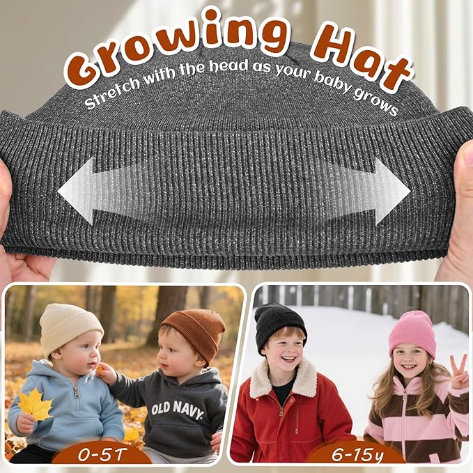 ZOORON Toddler Beanie Baby Boys Girls Beanies Kids Winter Hats Children Knit Warm Caps Soft Ski Hat