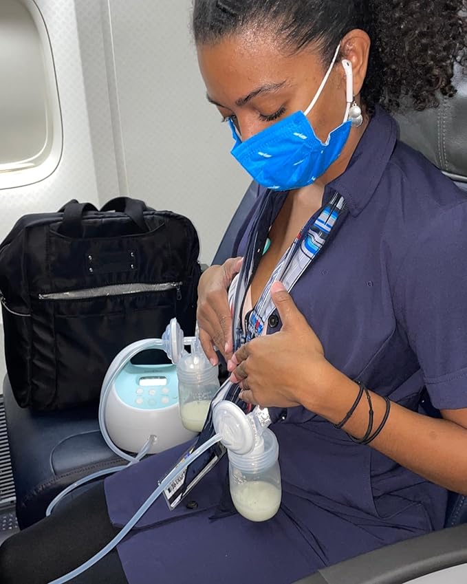 Sarah Wells Kelly Breast Pump Backpack & Tote - Insulated Pocket, Laptop Sleeve & Easy-Clean Design, Fits All Pumps, Diaper Bag for Moms (Black)