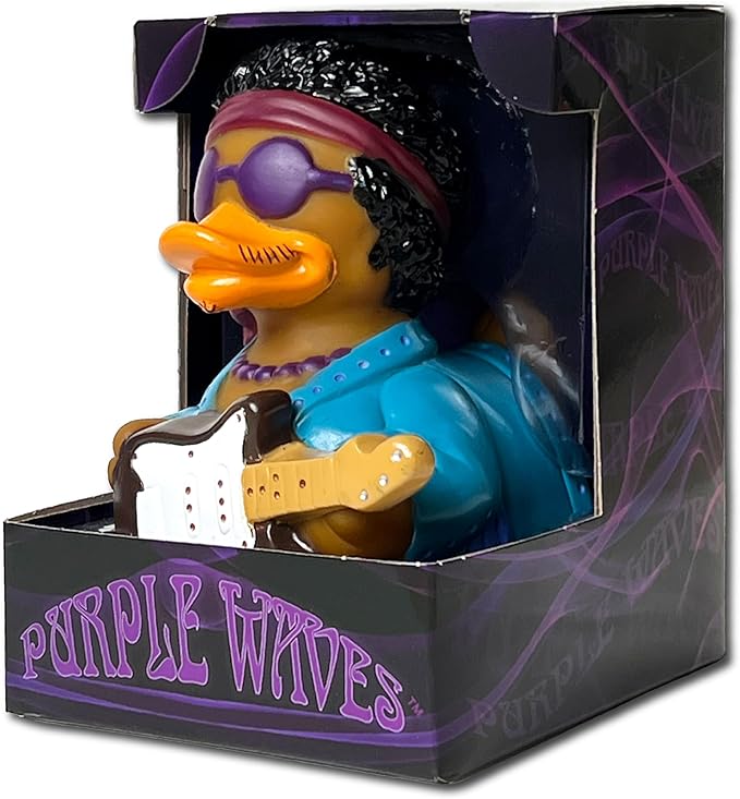 CelebriDucks - Purple Waves - Floating Rubber Ducks - Collectible Bath Toy Gift for Kids & Adults of All Ages