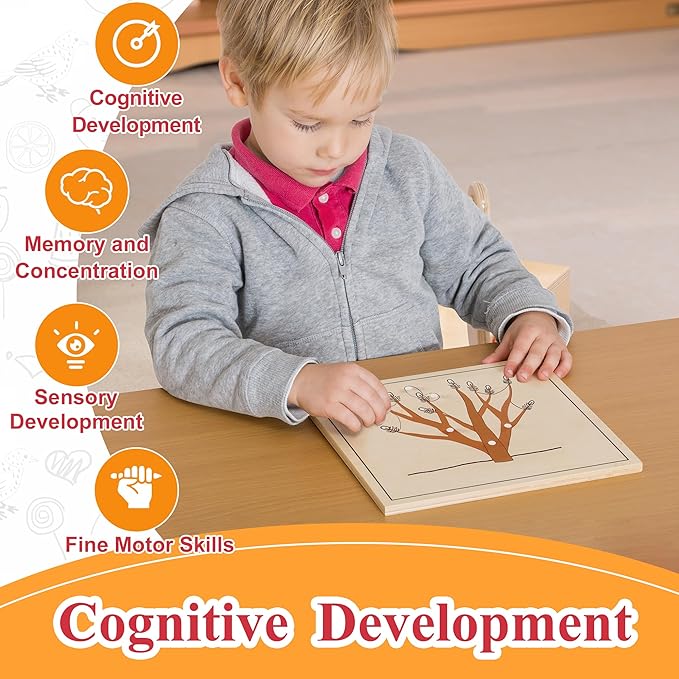 MONTESSORI OUTLET Nature Materials Root Puzzle Early Preschool Learning Toys for 3-12 Year Old Kids and Toddler