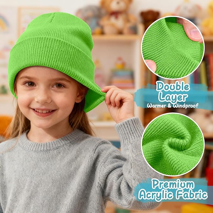 ZOORON Toddler Beanie Baby Kids Beanies Warm Winter Hat Knit Skull Cap for Boys & Girls Soft Children Infant Hat