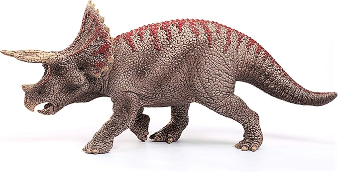 Schleich Dinosaurs - 4" Realistic Triceratops Dinosaur Figure - Educational Jurassic Dino Toy Figurine for Boys and Girls - Durable Montessori Educational Animal Toy for Kids Ages 4+ | 15000