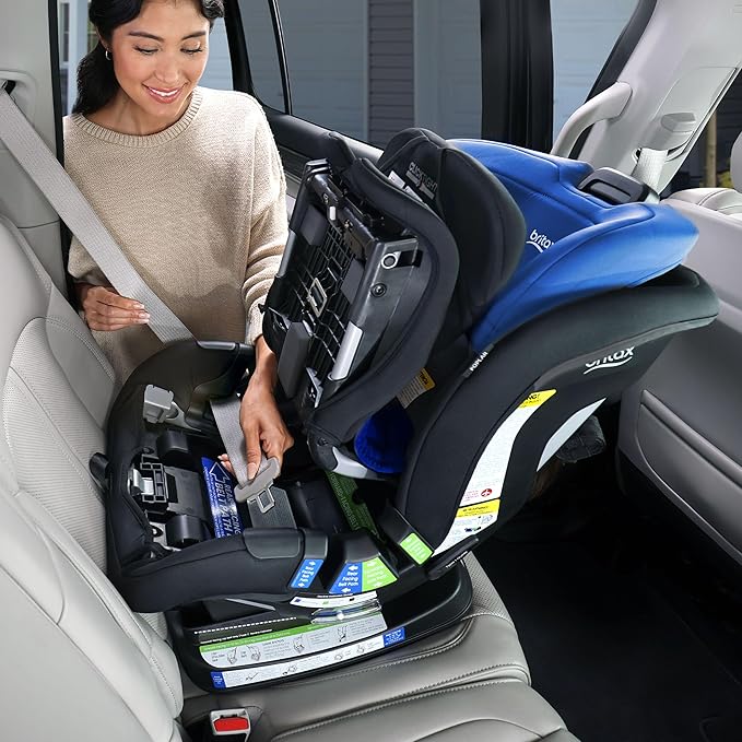 Britax Poplar Convertible Car Seat, 2-in-1 Car Seat with Slim 17-Inch Design, ClickTight Technology, Cobalt Onyx