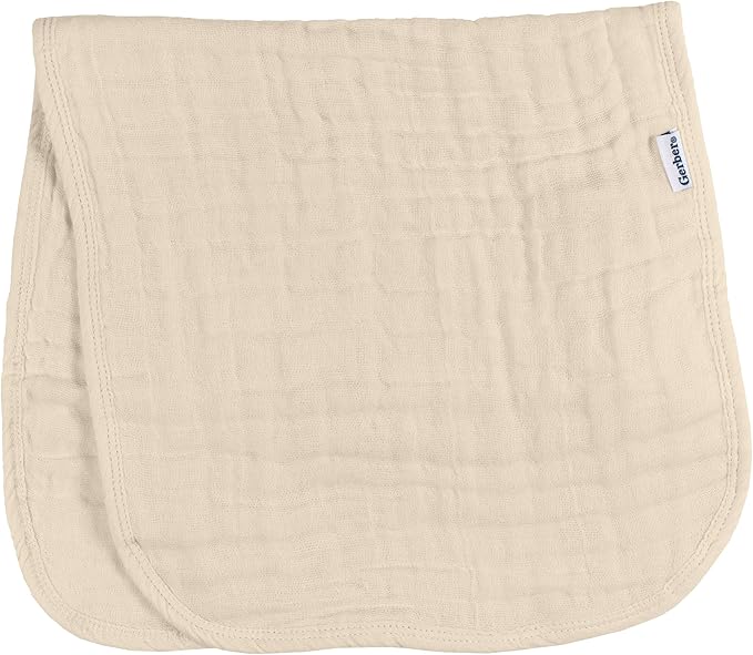 Gerber Baby Unisex Muslin Burp Cloths 6-Pack, Multi Browns, Large Size 20" x 10"