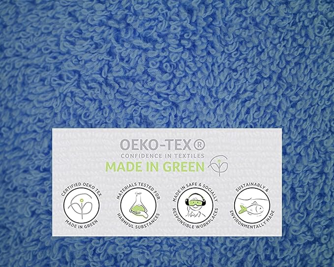 100% Cotton Luxury Bath Sheets - Pack of 2 (35" x 70") | Super Soft, Quick-Dry & Highly Absorbent Towels for Bathroom, Home, Spa & Gym (Sky Blue)